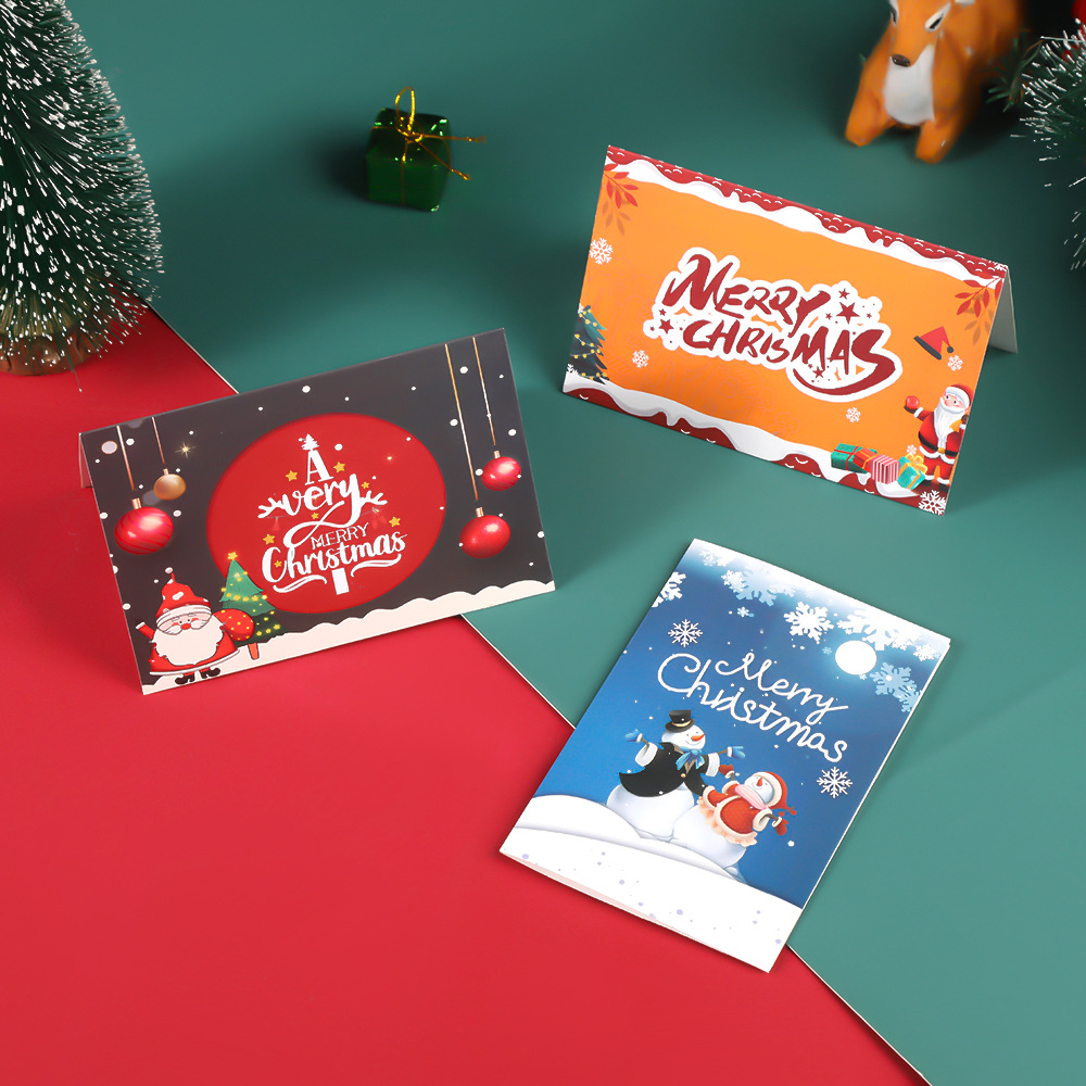 Picture of Cross-Border Amazon Christmas Greeting Card Christmas Eve Handwritten Blessing Card Flower Gift New Year Gift Card Manufacturer