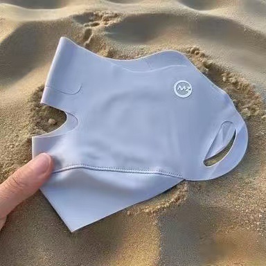 Picture of Outdoor Sports Sunshade and Sun Protection One-Piece Breathable Ice Silk Half-Face Mask Anti-Uv Mouth and Nose Mask for Women