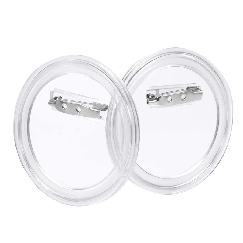 Round acrylic transparent badge DIY transparent photo frame badge plastic button badge does not contain picture paper