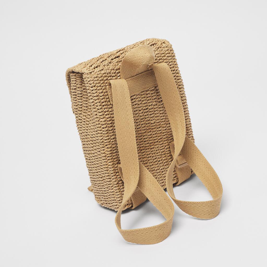 Picture of Children's Backpack Girl's Straw Bag Student's Bag New Children's Bag Cute Small House Woven Backpack Mini