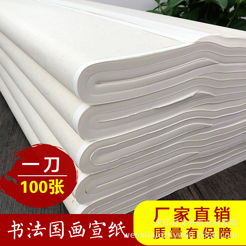 Xuan paper half-cooked wholesale calligraphy paper works paper traditional Chinese painting fine brushwork three four six feet raw Xuan mature Xuan beginner