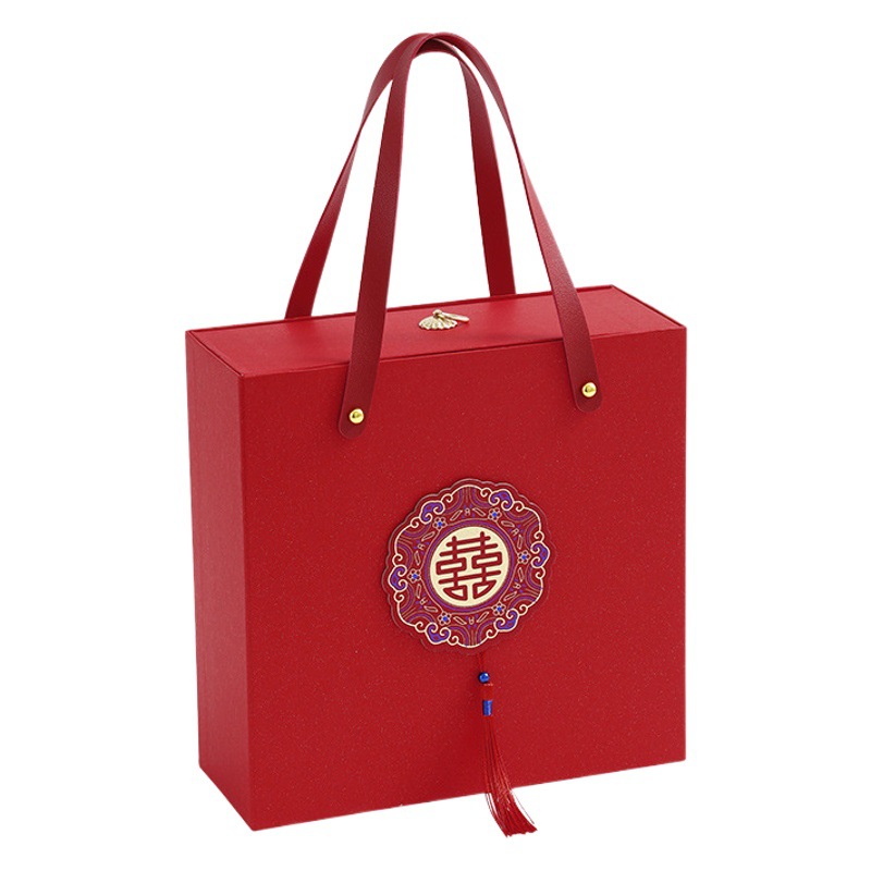 Wedding Candy Box for Bridesmaids, Special Gift Box, Empty Box Wholesale, Red Portable Gift Box, Festive Gift Box