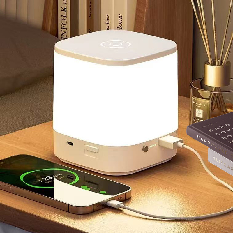 Led Night Light Touch Iron Night Bedside Lamp Warm Light Night Sleep Companion Eye Protection Soft Light L Dimmable Table Lamp