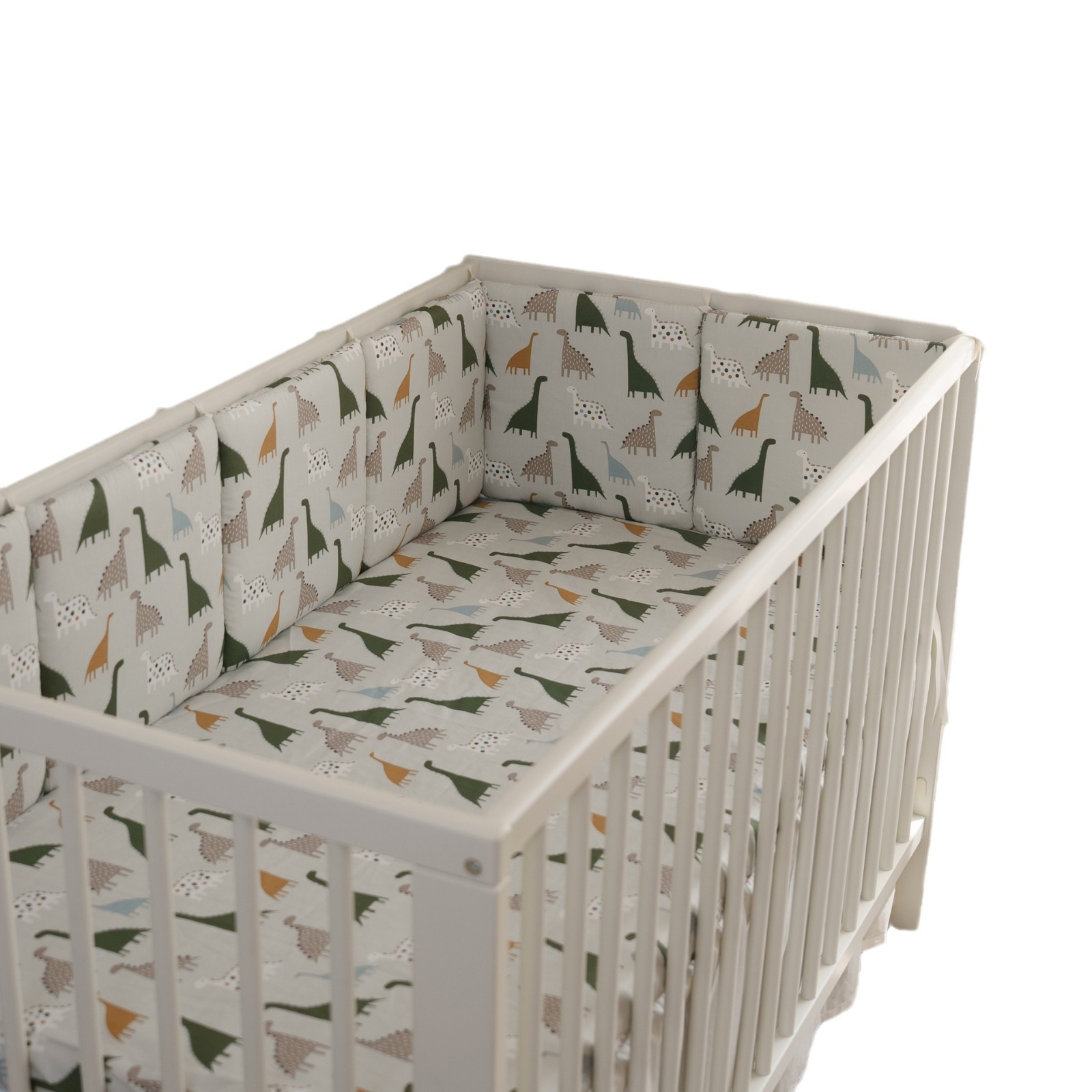 Picture of Baby crib newborn bedding anti-collision fence cotton gray dinosaur 30*30*6 whole wash