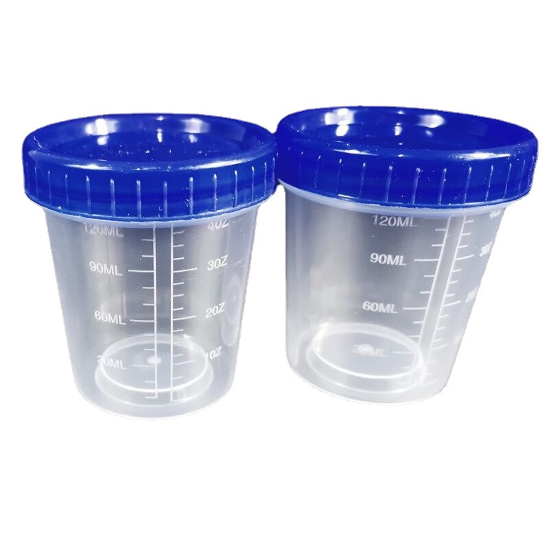 Wholesale measuring cup thickened plastic with lid and scale 120ml laboratory pp small measuring cup beaker milliliter cup