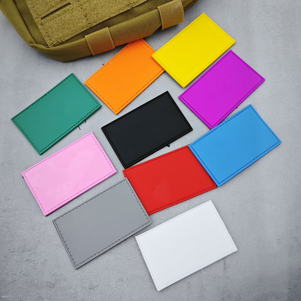 PVC 10 Color Blank Rubber Velcro Badge Customizable Name Number Armband in stock Supply