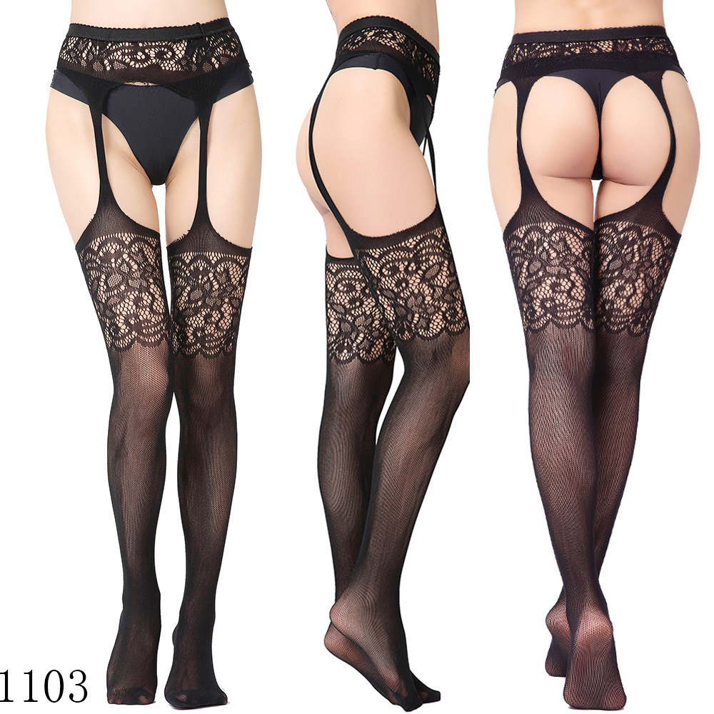 Picture of Sexy Underwear Sexy Large Size Garter Belt High-end Thickened Sexy Women's Sexy Silk Stockings Sling Belt Pantyhose
