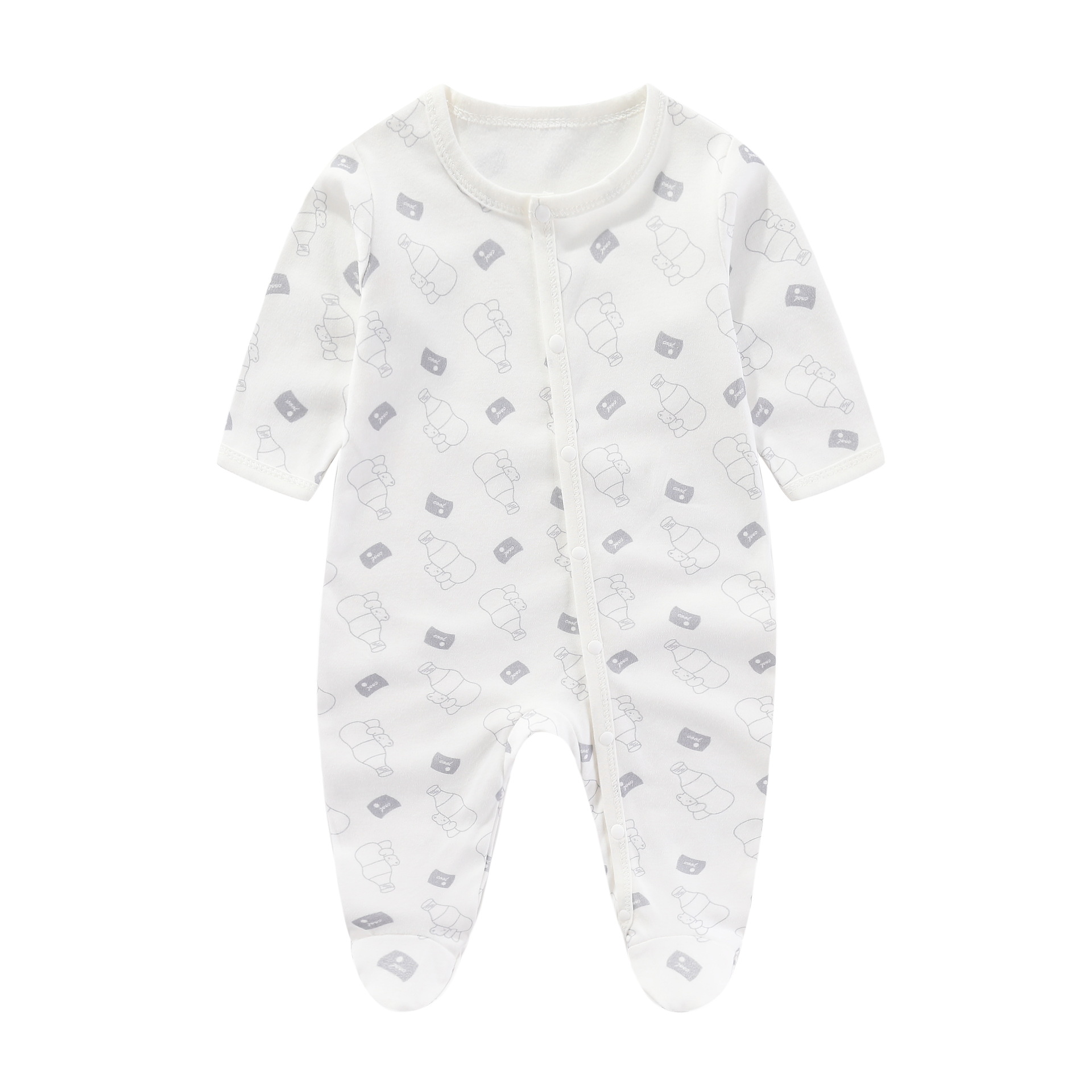 Picture of Baby's jumpsuit cotton newborn clothes spring and autumn and summer children's climbing clothes for newborn babies ha clothes class a monk clothes