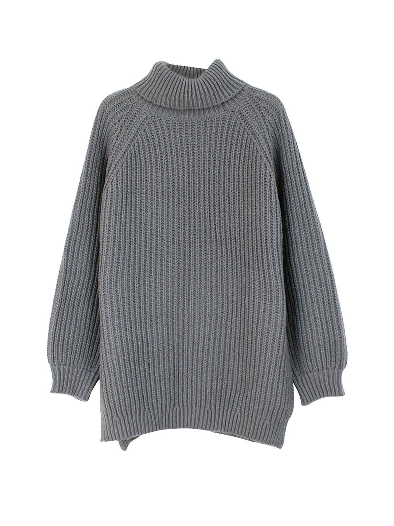 Picture of Foreign trade cross-border Europe and the United States Amazon source manufacturers long sleeve high collar pullover thick needle slit sweater autumn and winter