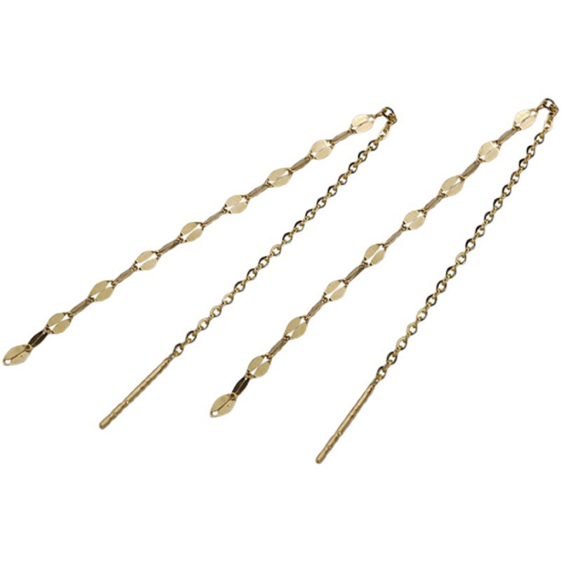 Picture of European and American earrings long tassel face slimming earrings female tassel High sense ear line female lip kiss sequins long earrings
