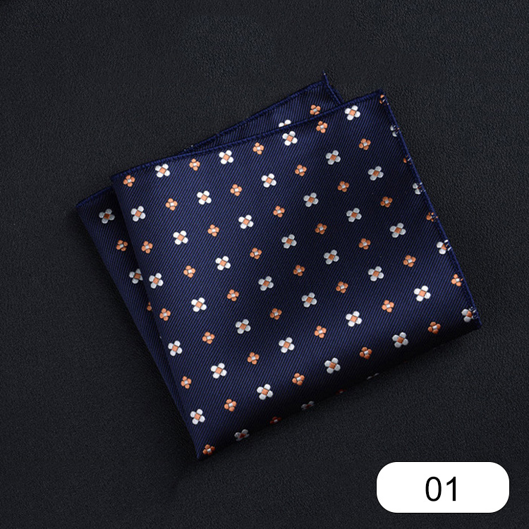 Picture of Men's suit small square scarf factory wholesale fashion polyester fashion accessories vintage embroidery pattern pocket towel men's clothing