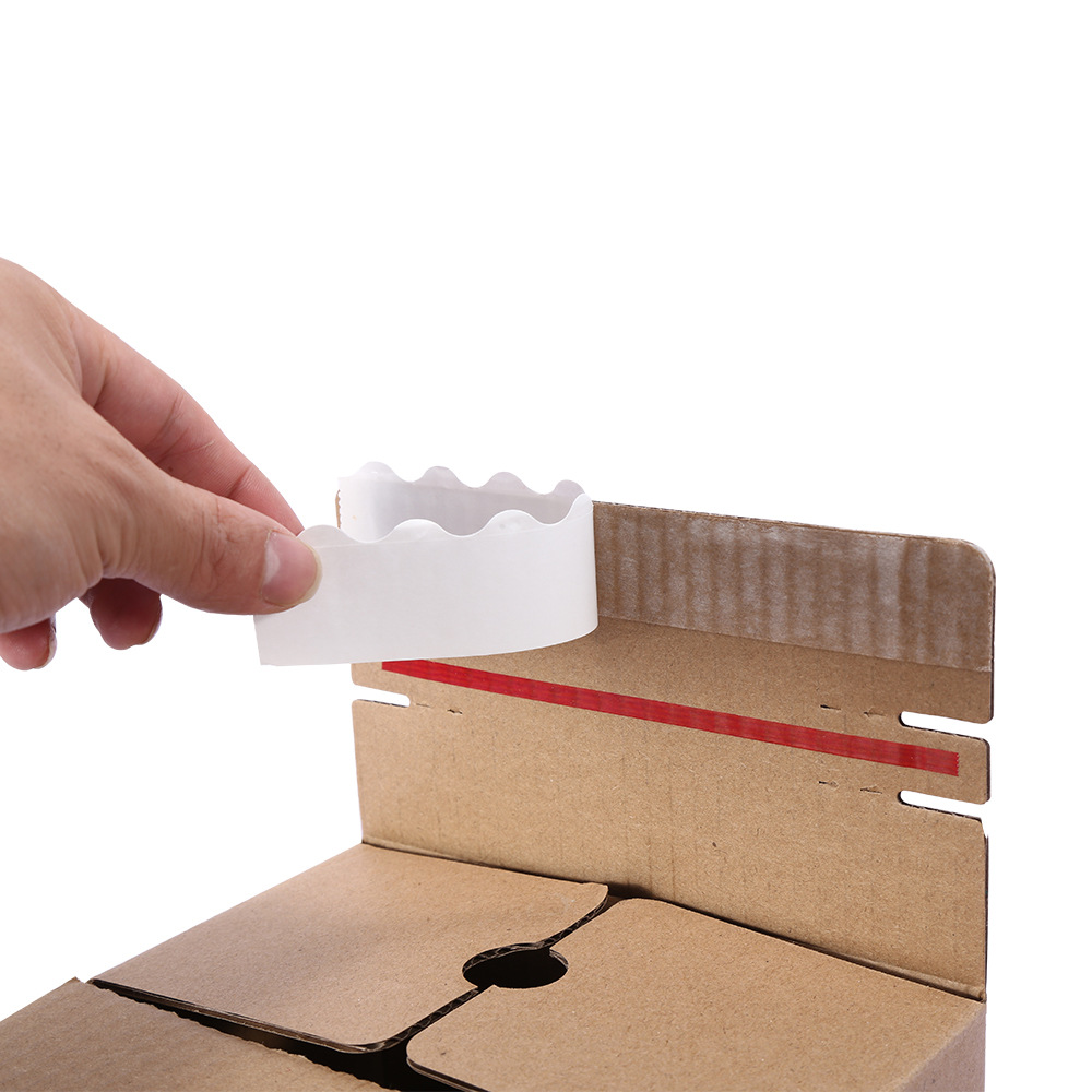 Picture of Zipper Box Spot Wholesale Glue-Free Zipper Carton Corrugated Kraft Carton Glue-Free Carton Express Carton Packaging Box
