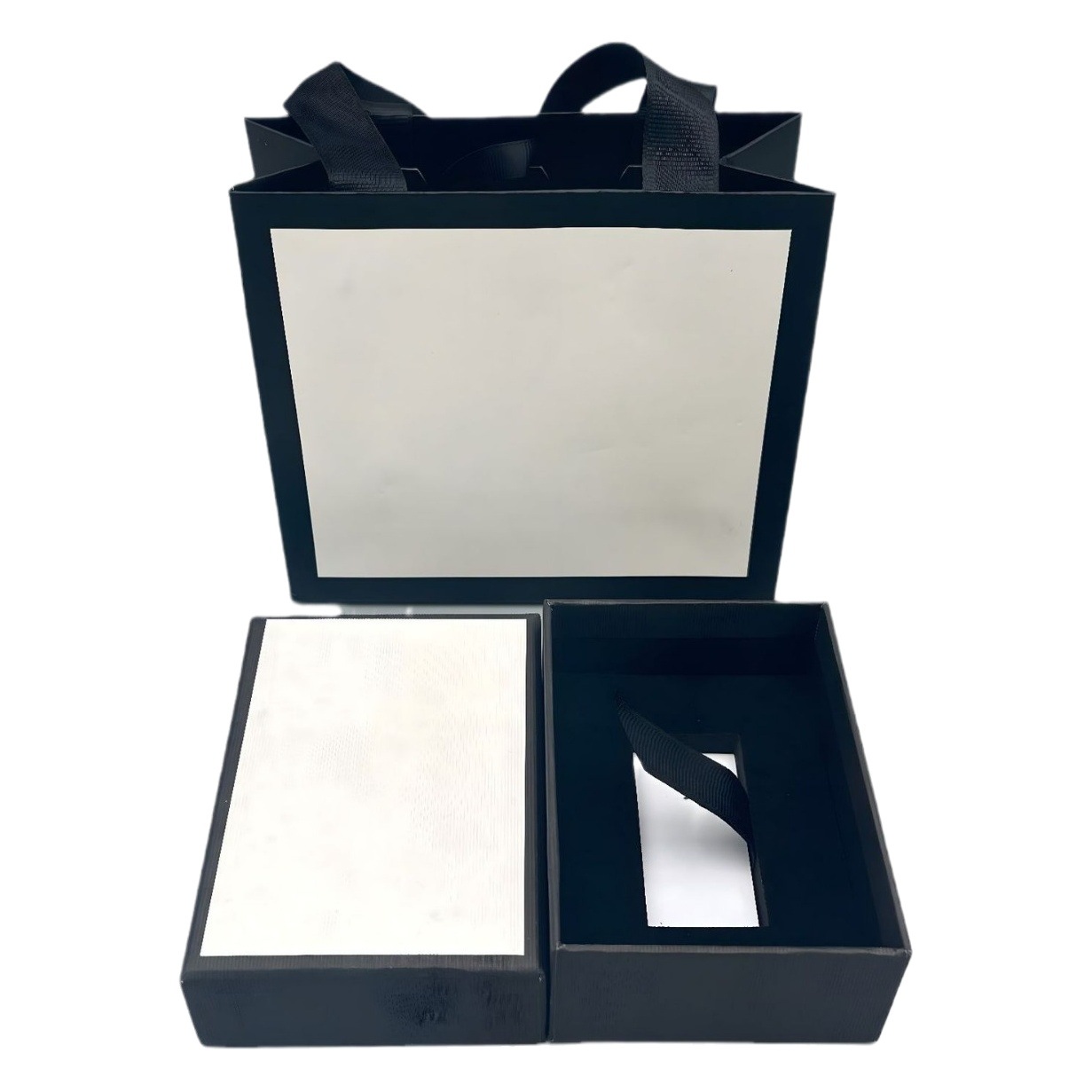 Gucc I black and white classic jewelry box ring box ancient‍Chi pair version jewelry gift box heaven and earth cover