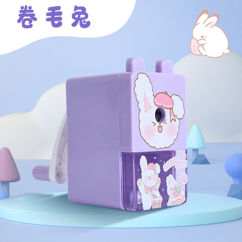 Picture of Oberchan Mini small size Pencil sharpener Cute Stationery Small Portable Spin Pencil sharpener for Children and Primary School Students