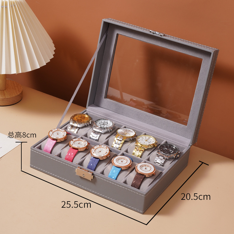 Picture of Independent skylight watch display box household watch storage box with glass exquisite dustproof watch display box