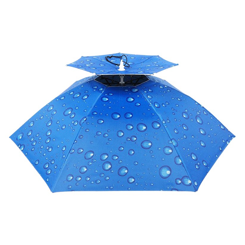 Picture of Large wholesale double-layer wind-resistant sturdy umbrella cap large folding dual-use sturdy sunshade umbrella custom advertising
