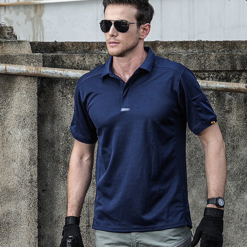 Picture of Consul lapel short sleeve multi-functional quick-drying T-shirt outdoor men's sports sweat-wicking quick-drying clothes stretch tactical T-shirt