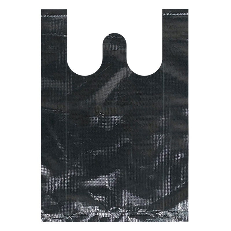 Black Thickened Portable Vest Garbage Bag Household Clothes Quilt Packing Bag Extra Thick Plastic Cleaning Bag No Dirty Hands