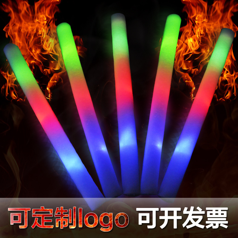 Picture of Sponge Glow Stick LED Large Concert Colorful Glow Stick Foam Stick Glow Stick Printed LOGO