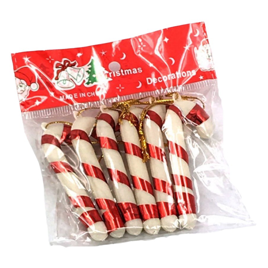Christmas Small Crutch Christmas Tree Pendant Decoration Accessories Christmas Decoration Gift Tree Crutch Pendant