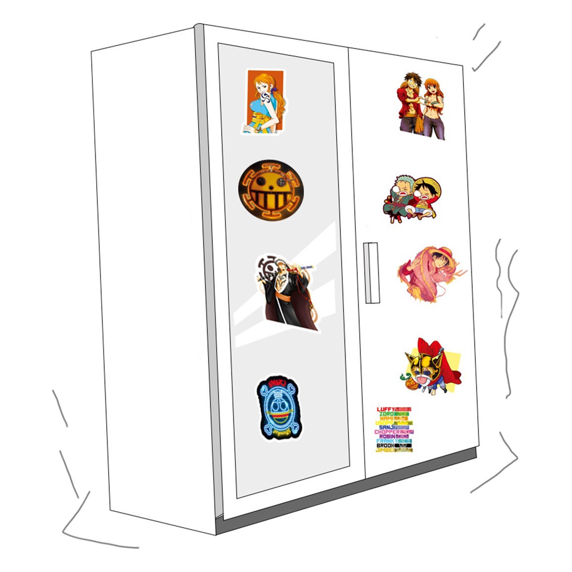 100 new one piece Luffy graffiti stickers helmet computer water Cup electric car stickers stickers