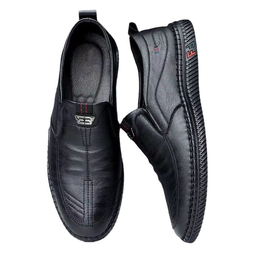 Summer New Soft Skin Pea Shoes Business Men's Casual Leather Shoes Men's Shoes Tiktok on behalf of the Explosion Men's Derby Shoes