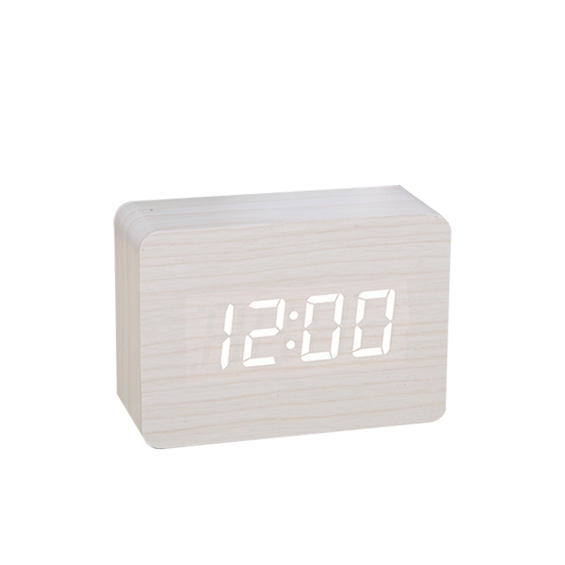 Picture of Source Manufacturer Electronic Clock Rectangular Wooden Clock Mini Alarm Clock Digital Clock Led Wooden Clock Luminous