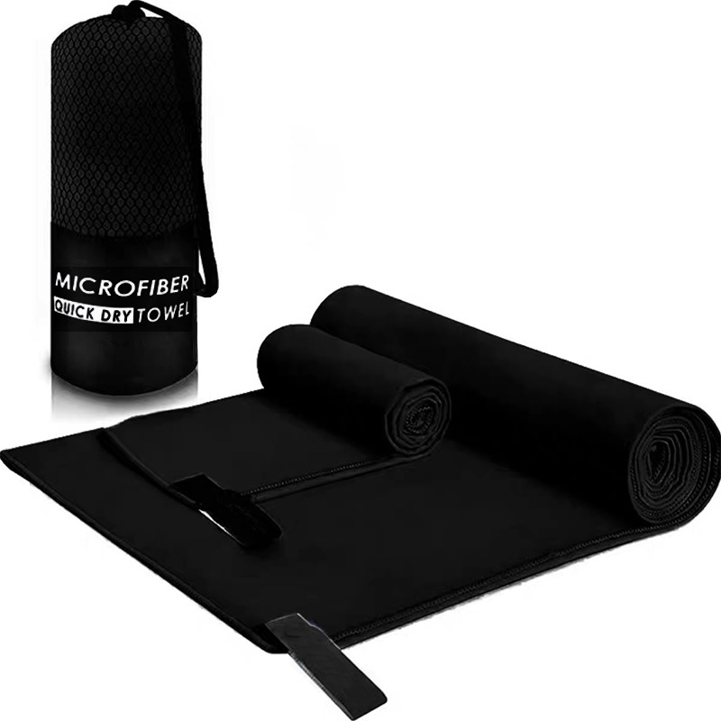 Picture of Quick-Drying Beach Towel Multi-Color Portable Quick-Drying Fitness Sports Towel Outdoor Beach Towel Mesh Bag