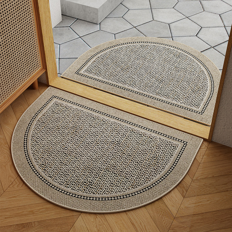 High-grade semicircle entrance door mat home entrance door door mat door mat stain-resistant wear-resistant carpet
