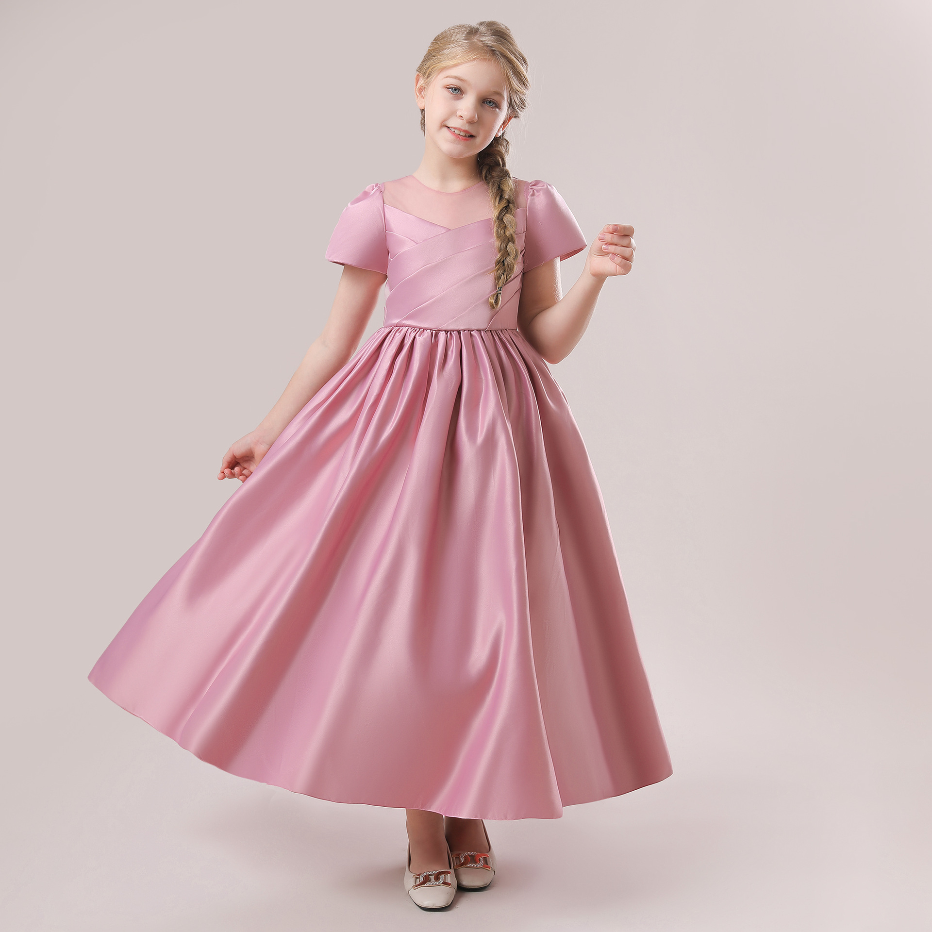 European and American princess dress little girl dress girl host catwalk birthday Western cross-border dress children's long dress
