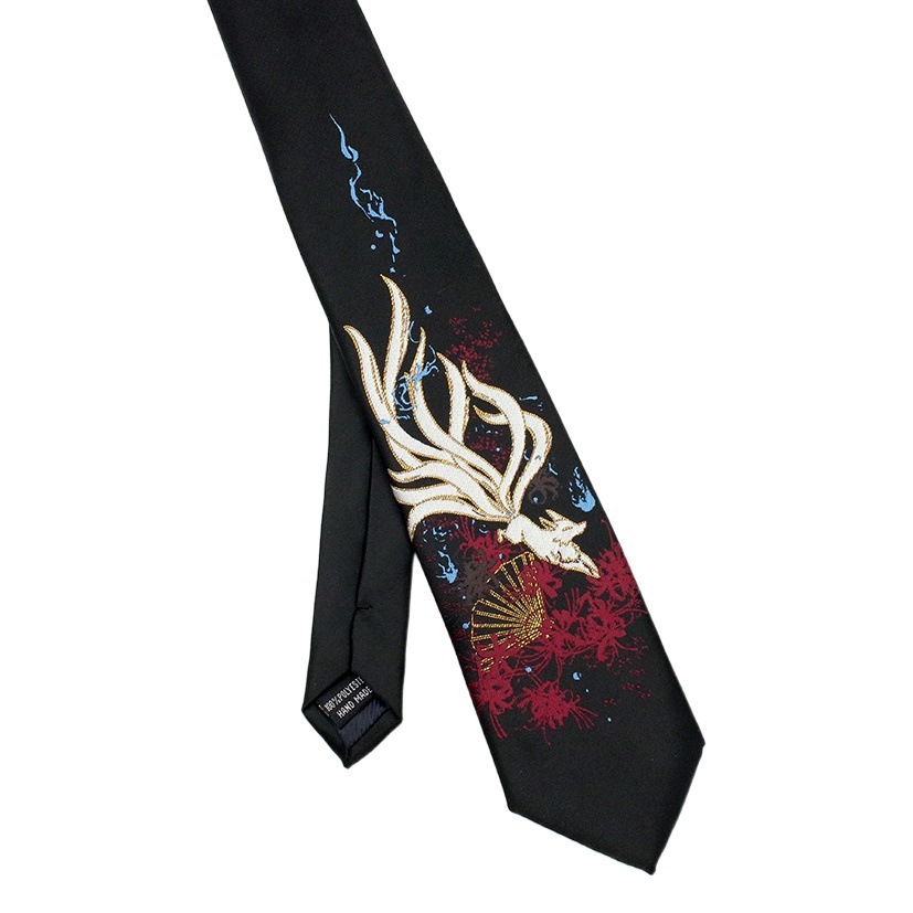 Picture of Foreign Trade Two-Dimensional Japanese Style Nine-Tailed Fox Tie Jkdk Uniform Shirt Hand-Tied Versatile Fashionable Nine-Tailed Fox Fairy Tie