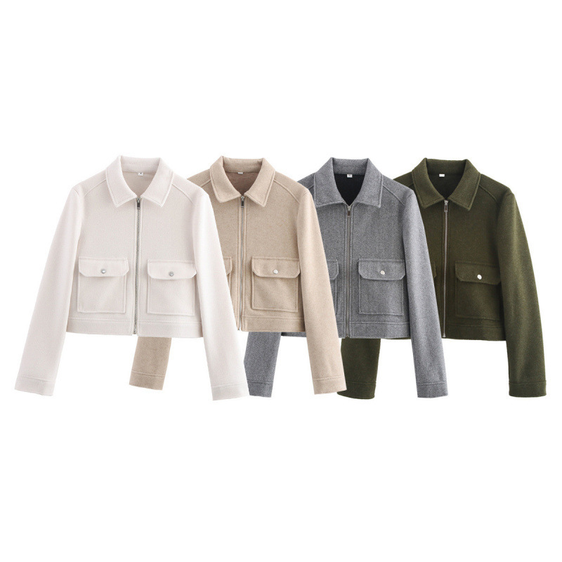 Cross-Border Autumn European and American Cross-Border Women's Street Fashion Casual Tweed Jacket