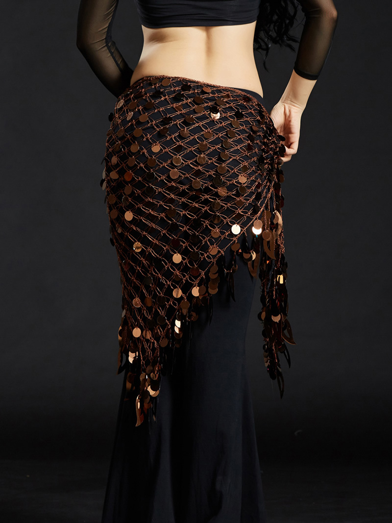 Picture of Dancer Gong Pieces Triangle Shoulder Shawl Belly Dance Costume Belly Dance Waist Chain Belly Dance Hips Mermaid Hips