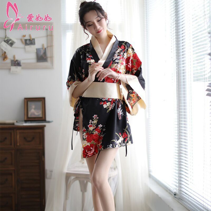 Japanese-Style Lingerie Kimono Role-Playing Game Sexy Uniform Floral Set Temptation Japanese Style