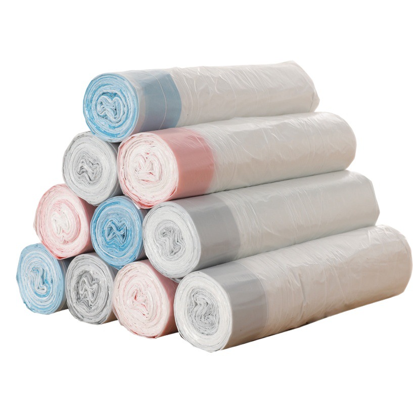 100 large roll drawstring garbage bags household portable thickened kitchen large trash can plastic bags Wholesale