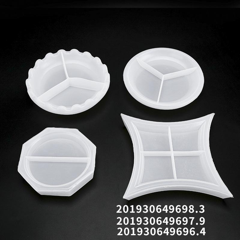 Triumphant diy crystal silicone mold irregular dish pattern mirror storage box silicone