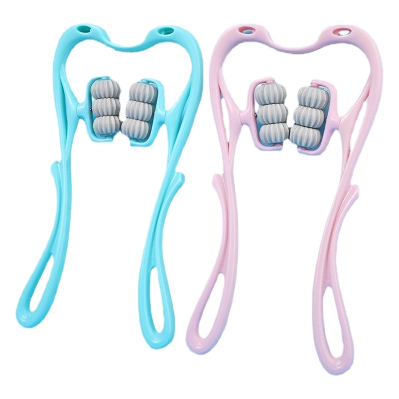 Manual Six-Wheel Press Cervical Spine Massager Office Home Multi-Functional Neck and Neck Fitness Massage Equipment