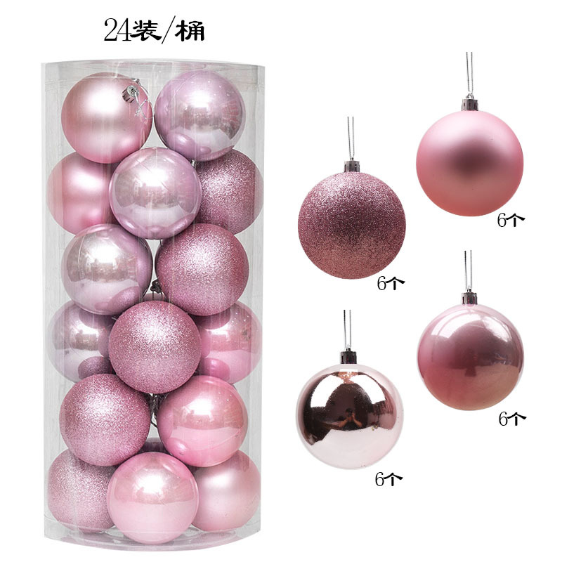 Picture of Christmas decorative ball electroplating plastic ball 3468CM barrel Christmas ball shopping mall ceiling Christmas tree pendant hanging ball