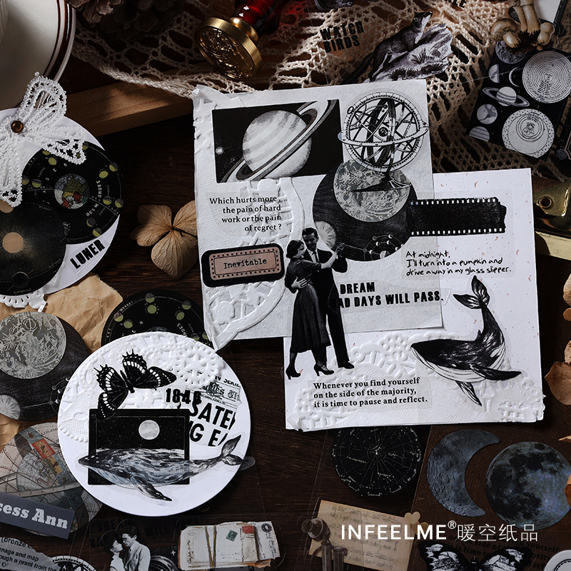 Picture of Island Mountain Wind Series Infeel.Me PET Sticker Book Retro Picture Book Book Material Decorative Sticker 20