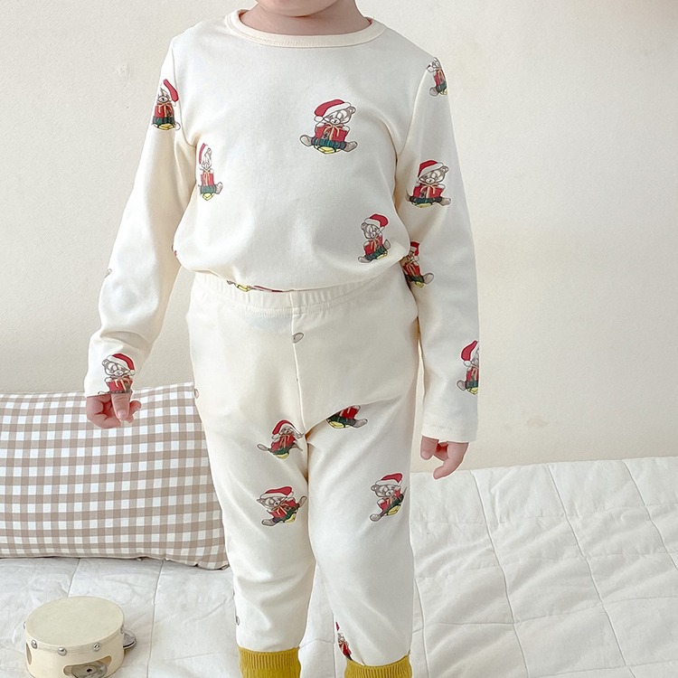 Picture of Children's Pajamas suit Baby's Christmas Home Clothes Class A Boys' Pajamas Girls' Long Sleeve Trousers