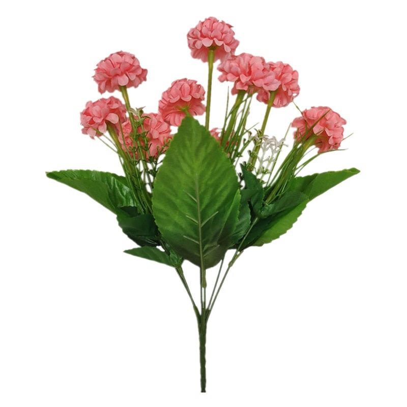 6-Branch 9-head hydrangea snow globe chrysanthemum modified customized artificial artificial flower silk flower background ornamental plastic water plants