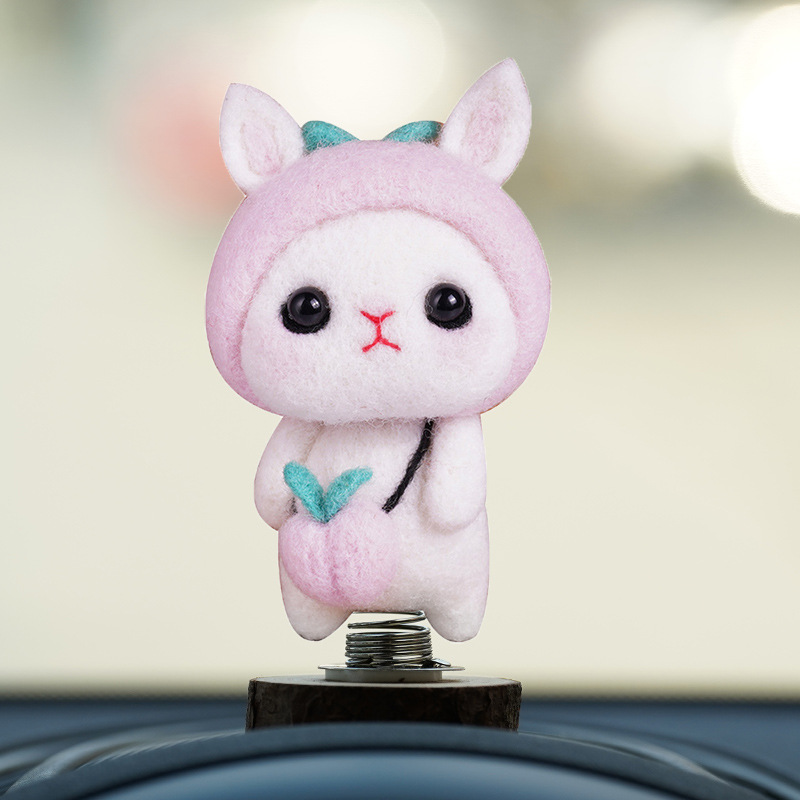 Picture of Little White Rabbit adult handmade diy creative gift hands-on sewing homemade material package wool felt pokes