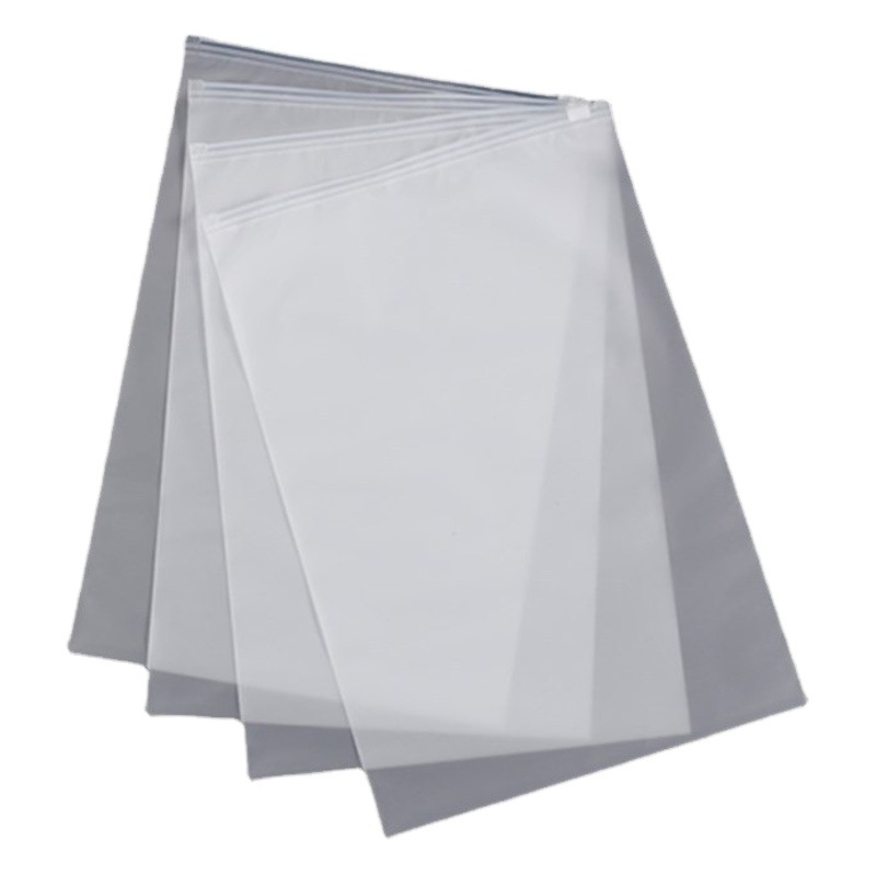 Clothing zipper bag sanding bag high transparent women's clothing packaging bag EVA spot pe perforated film plastic bag packaging bag