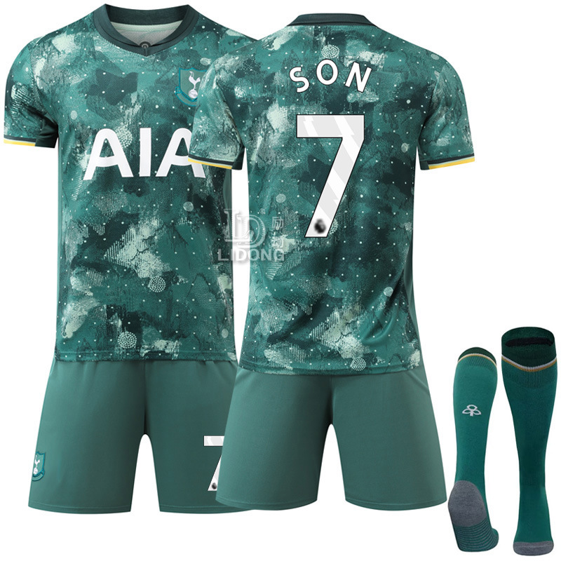 2425 New Season Tottenham Second Away No.7 Sun Xingmin Green Jersey suit Football Suit 10 Madison Factory