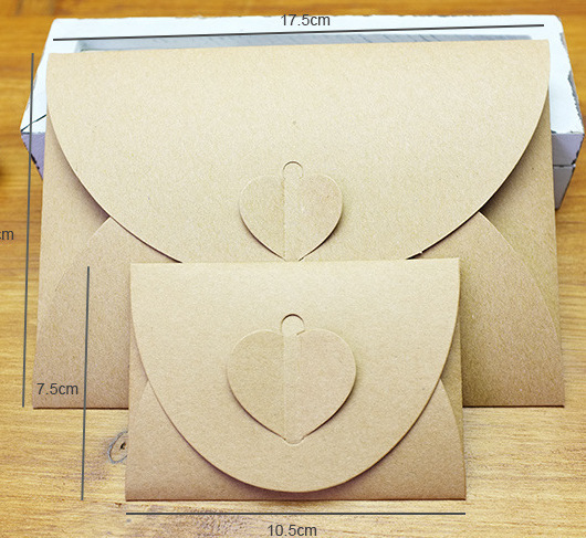 Picture of South Korea stationery retro creative love large small size Kraft paper folding envelope