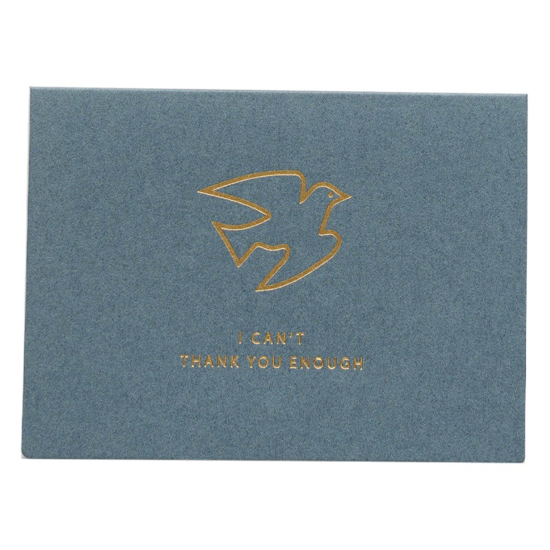 Senyu Ye Korean Hot Stamping Creative Birthday Holiday Thank You Blessing Message Card Simple Business Greeting Card with Envelope
