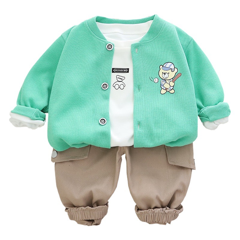 Boys long sleeve suit children autumn handsome female baby autumn long sleeve three-piece casual suit a generation of autumn