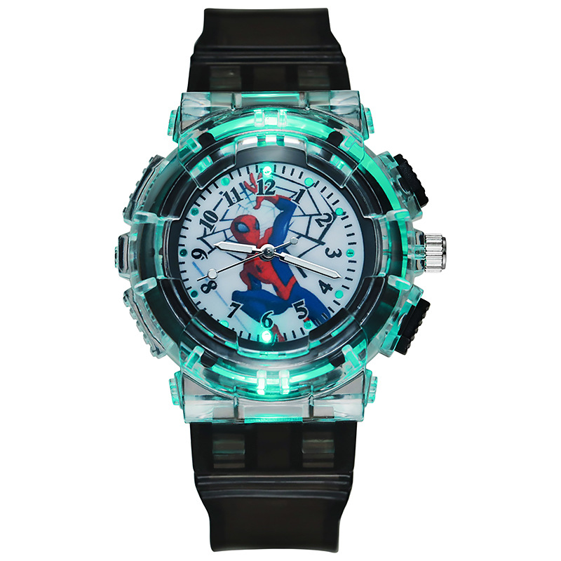 Picture of Cross-Border New Spider-Man Watch Luminous Plastic Cartoon Watch Boy Boy Quartz Watch Wholesale in Stock