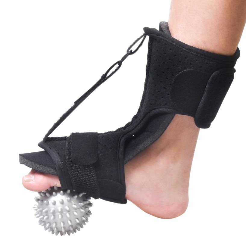Foot Support for Heel Sprain and Foot Drop, Orthopedic Brace with Foam Padding and Aluminum Splint, Ankle Support and Fixation