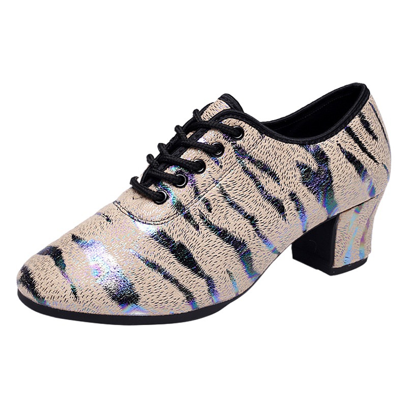 New teacher dance shoes women's soft bottom mid heel adult Latin dance shoes square dance practice high heels